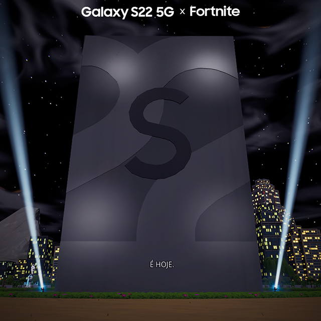imagem sobre Lançamento GalaxyS22
no Metaverso Fortnite