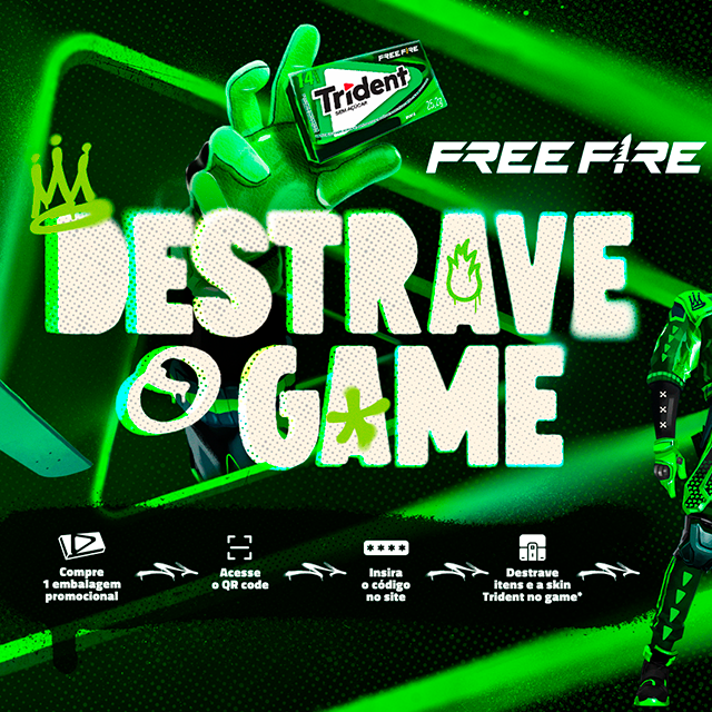 imagem sobre Trident anuncia parceria com Free Fire para a campanha “Destrave o Game”